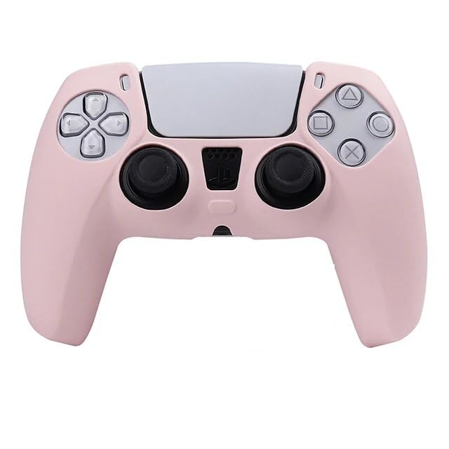 CABLEPELADO Silikonhülle für PS5-Controller, weiche Silikon-Schutzhülle für PS5-Controller, Silikonschutz für PS5 Controller, kompatibel mit PS5, Silikon, Rosa