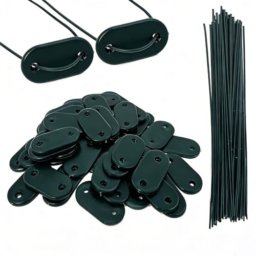 SMKGNOME Lot de 50 Fixations Brise Vue en PVC Résistant – Attache Brise Vue et Fixation Canisse pour Brise-Vue, Canisse et Filet d’Ombrage, Accessoires de Montage...