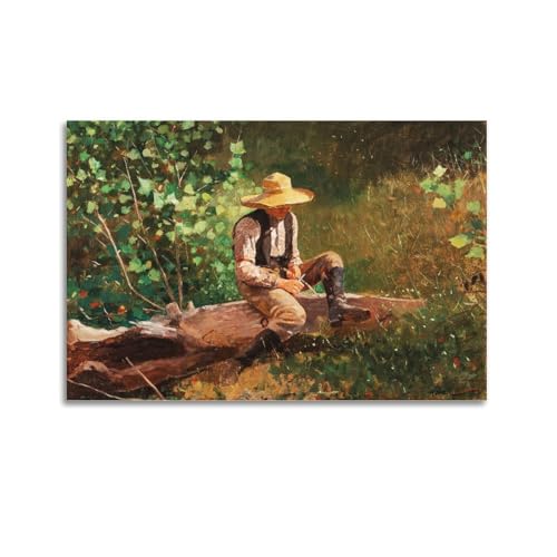 Winslow Homer - Póster artístico de The Whittling Boy Room (60 x 90 cm)