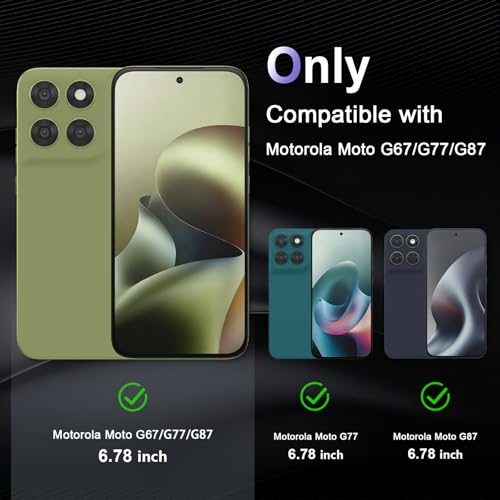 Image of Case for Motorola Moto G87 /Moto G77 /Moto G67 5G, Military Grade Drop Protection Phone Case, Yellowing Resistant, Anti-Scratch Hard PC Back, Shockproof Hard Ultra-Thin Protective Cover, Clear