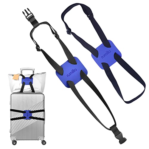 Luggage Straps Bag Bungee Luggage Bungee - Luggage Straps Suitcase Adjustable Belt-(Blue-2)