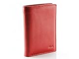 Schutzhülle mit vier Klappen O.T. fancil – Brieftasche aus Leder – Portfolios nicht Liebe Herren/Damen, schwarz, rot, braun, orange, violett, blau – Verpackung Geschenk, ROUGE 1637 (Rot) - FA201NORMF1RFVEBL