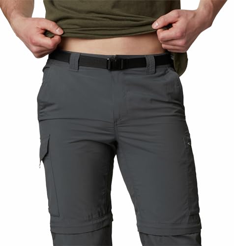 Image of Columbia Men's Silver Ridge Convertible Pant, Breathable, UPF 50 Sun Protection, Grill, 34x34