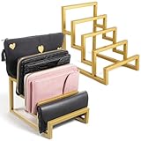 IMengjbang 2 Pack Purse Organizer for Closet Display 4 Layer Wallet Display Rack Metal Clutch Holder Retail Store Show Wallet Rack Purse Organizer for Handbag Home Boutique Store