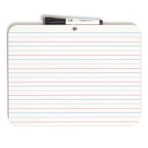 U Brands Dry Erase Lap Board, Double Sided, 9 x 12 Inches, Dry Er...