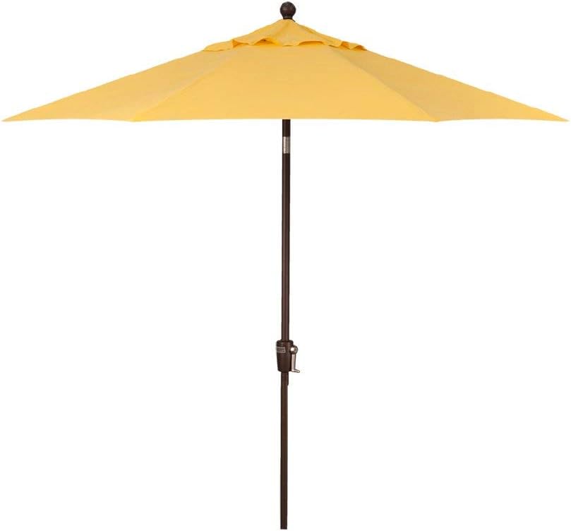 Treasure Garden 9-Foot Patio Umbrella - Outdoor Furniture Market Umbrella – Auto Tilt – Black Aluminum Frame (Obravia, Aqua)