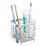 Photo Gallery oasiteege portaspazzolino da bagno, in acciaio inox color argento, organizer per spazzolino da denti, per doccia, dentifricio elettrico, supporto da tavolo e montaggio a parete, elementi essenziali Photo Gallery oasiteege portaspazzolino da bagno, in acciaio inox color argento, organizer per spazzolino da denti, per doccia, dentifricio elettrico, supporto da tavolo e montaggio a parete, elementi essenziali