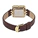 CILOA Women's Leather Strap Watch Dainty Elegant Gold Watches for Women Classic Casual Fashion Square Ladies Watch Gifts Present for Her. (Brown)
