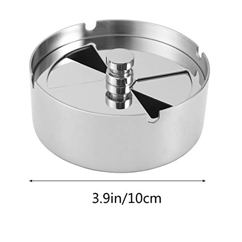 Vosarea Cinzeiro criativo de aço inoxidável, cinzeiro elegante com personalidade, cinzeiro com tampa