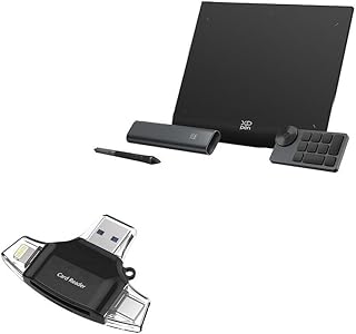 BoxWave Smart Gadget Compatible with XP-Pen Deco Pro (Gen 2) - AllReader SD Card Reader, microSD Card Reader SD Compact USB for XP-Pen Deco Pro (Gen 2) - Jet Black