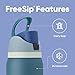 Owala FreeSip Insulated Stainless Steel Water Bottle with Straw, BPA-Free Sports Water Bottle, Great for Travel, 32 Oz, Denim