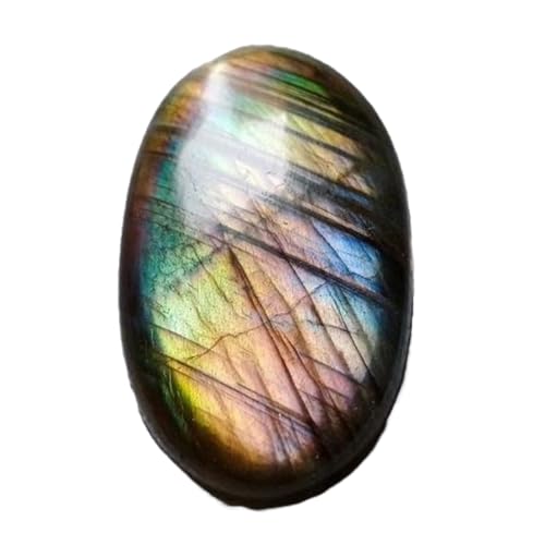 Cabochon labradorite ovale 41x24mm pierre naturelle en vrac pour création de bijoux DIY