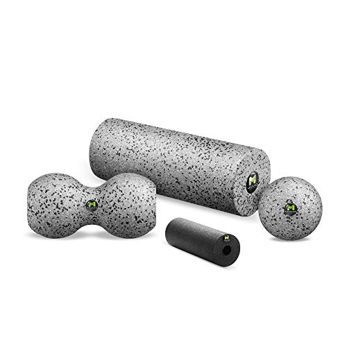 MOVO Faszienrollen Set Foam-Roller+Twinball+Ball | Fitness-Rollen für Stärkung der Muskeln | Prävention von Verletzungen | Baumwollsack kostenlos | Optimum/Hard