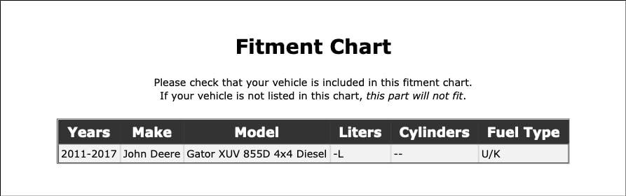 Miniatura 2 de Fan Accessory Drive Belt Compatible with John Deere Gator XUV 855D 4x4 Diesel -L - UK 2011 2012 2013 2014 2015 2016 2017 PC-327317