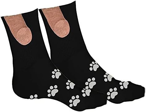 Fun Casual Socks For Men and Women, 1 Pair Show off Socks Funny Pattern Socks Unisex Colorful Casual Cotton Ribbed Knit Half Crew Socks Novelty Gifts for Men Women