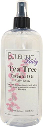 Tea Tree Room Spray, 16 Ounces, No Artificial Colors, Parabens, or Preservatives - Fragrant Aromatic Room Mist For Home, Room, Office, Made With Essential Oils