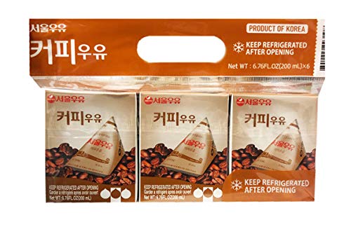 Korean Seoul Sweet Coffee Milk Value Pack 서울 커피우유 200Ml X 6 #TOP1