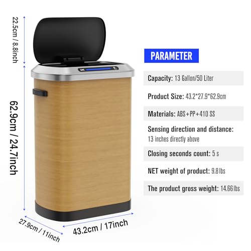 Caneca de Basura Sensor Automático 50 Litros miniatura 4