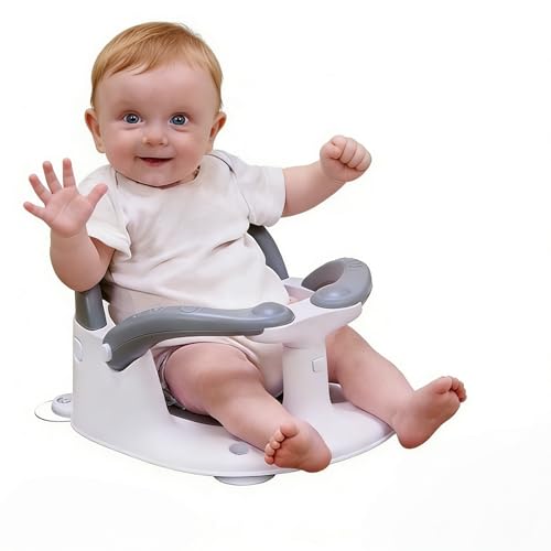 LDIIDII Baby Bath Seat for Babies 6 Months & Up Sitting Up,Infant Bath Seat with Temperature Alert+Open Backrest+on/Off Armrest,Toddler Bath seat Baby...