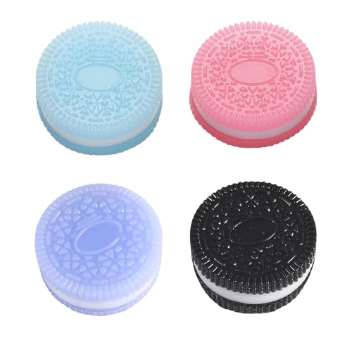 4PCS Taba Set Realistic Biscuit Sensory for Adults | Non-Toxic TPR (Black/Pink/Blue/Purple)