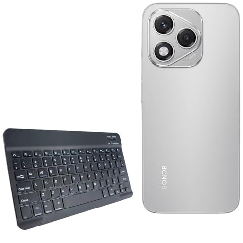 BoxWave Keyboard Compatible with Honor 400 Lite - SlimKeys Bluetooth Keyboard, Portable Thin with Chiclet-Style Keys - Jet Black