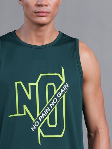 Image of CHKOKKO Tank Tops Sleeveless T-Shirt for Men Dry Fit Vest Gym Wear Graphic Printed Stylish Round Neck Running Sando for Sports Workout Fitness & Casual or Beach Wear