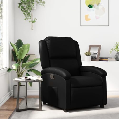 Gecheer - Sillón reclinable, color negro, piel sintética, reclinable, sillón reclinable, sillón para sala de estar, dormitorio tipo A