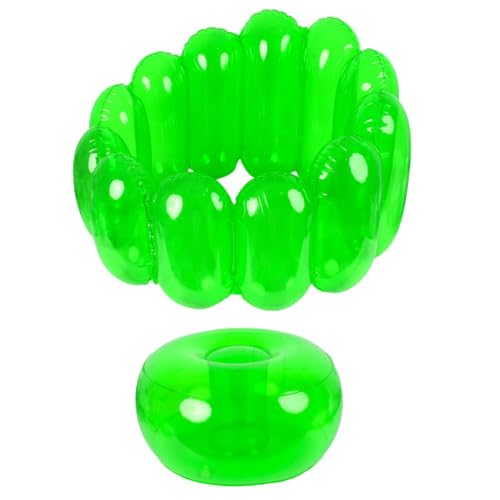 Aufblasbarer Stuhl, transparenter aufblasbarer Stuhl - Jelly Aufblasbarer Outdoor-Stuhl, Kino-Stühle, maximale Belastung 250 lb, aufblasbare Liege, aufblasbare Möbel für Frauen und Männer