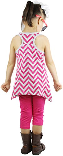 Image of ToBeInStyle Girl's Sleeveless Tank Top & Leggings 2 Piece Outfit Casual Dress Style Set
