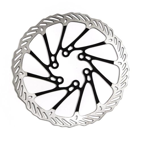 Clarks 160mm Rotor - Universal Single Piece Stainless Steel Floating Rotor for Brake Systems on Mountain Bikes (MTB), Hybrid and Road Bikes, Black