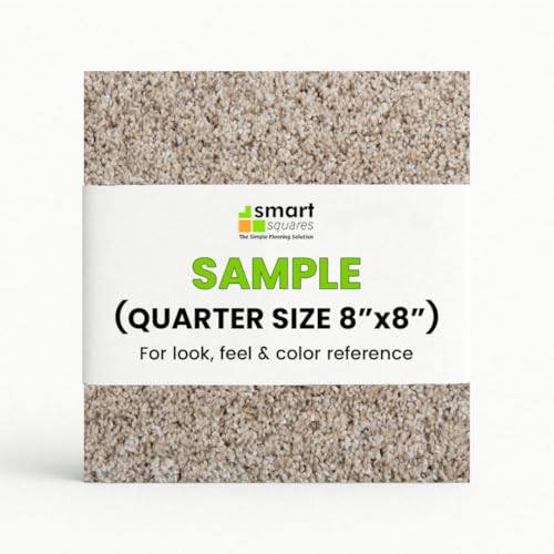 Smart Squares Easy Street Premium Plush Carpet Tiles, Made in