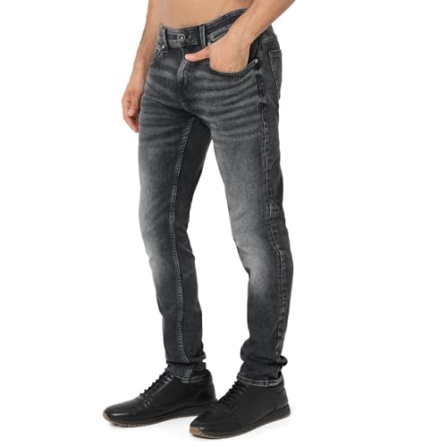 Image of Spykar Men's Kano Slim Fit Mid-Rise Jeans (Ankle Length)