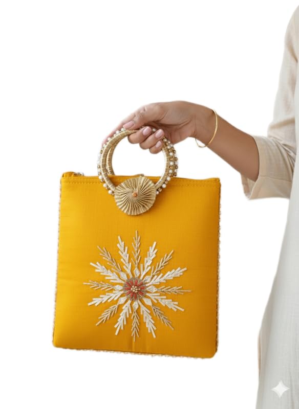 Gota Glamour bagPotali Bag for Wedding Party & Festive Use | Bridal Return Gift Potli Handbag-A_38-image-47