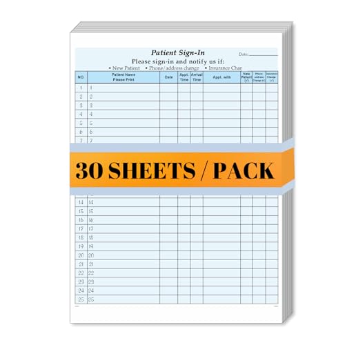 Feuilles de connexion patient HIPAA pour formulaires médicaux de cabinet