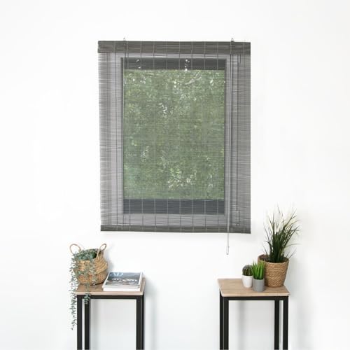 MADECOSTORE Store Enrouleur Roll'Up Bambou - Gris - L103 x H180cm -...