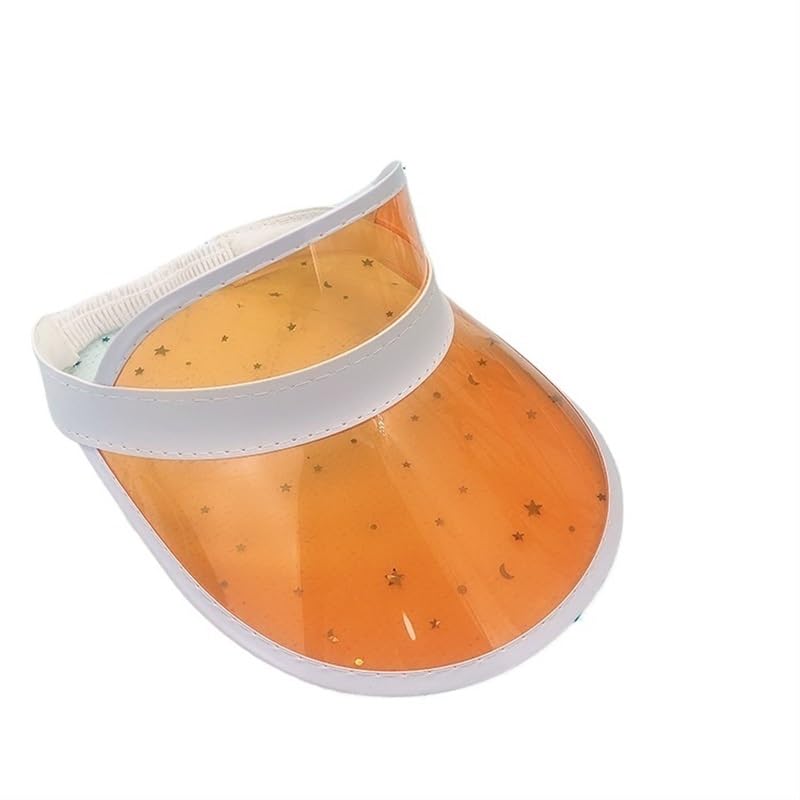 Chapeau de soleil ultraviolet orange à haut creux réglable