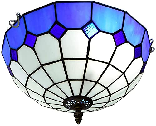 Lámpara de araña con vitral mediterráneo Tiffany de alta difusión
