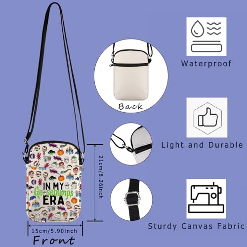 Horror Movie Inspired Gift Horror Mask Mystery Books Lover Halloween Party Terror Gift Crossbody Bag2