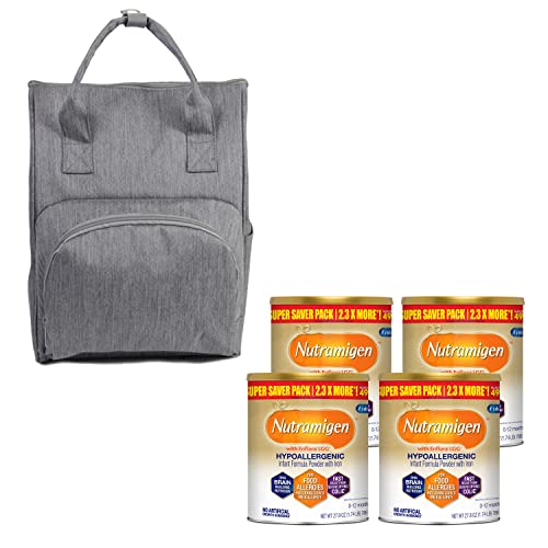 Enfamil Nutramigen Hypoallergenic Colic Baby Formula - Lactose Free Milk Powder, 27.8 oz (Pack of 4) & Enfamil Wonderbag Bundle