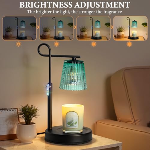 Candle Warmer Lamp with Timer Dimmer, Adjustable Height Wax Warmer Lamp for Jar Candle, Wax Melter House Warming Gifts New Home Décor, Birthday Gifts for Women Mom (Gold) - Image 4