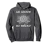 Pagan Hoodie Pentagram Floral Demonic Nature Occult Goth Pullover Hoodie