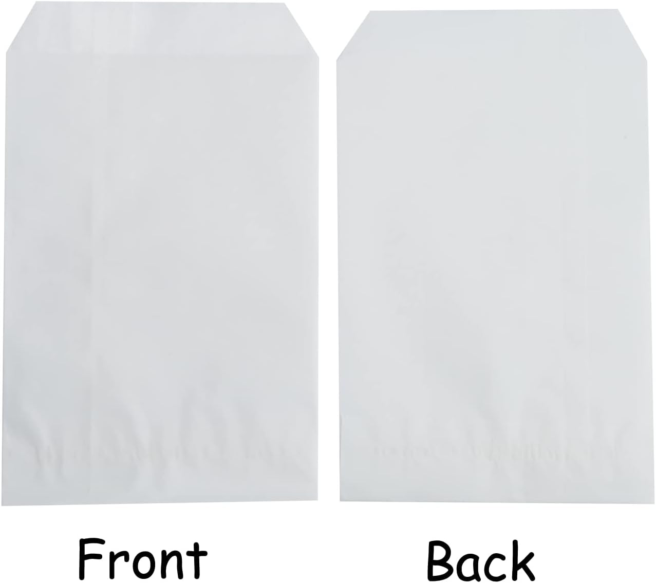 FOCCIUP 3x5 Inch 100 Pack Small Flat Paper Bags Semi-Transparent Glassine Waxed Bags for Party Favor, White