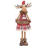 Weihnachtsfigur Rentier Elch Teleskopbeine Deko Rentier mit...