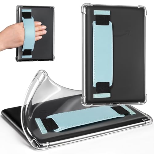 Image of CoBak Hand Strap Clear Case for All-New 7 inch E-Readers - Lightweight, Scratch-Proof Silicone Back Cover