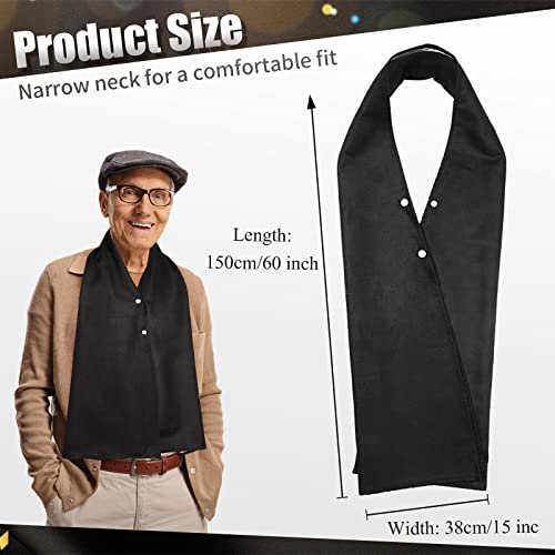 Tarpop Adult Bib Scarf Washable And Reusable Dining Clothing Protector Adult Bib For Elderly Senior Citizens Men Women Eating (Black) #TOP1