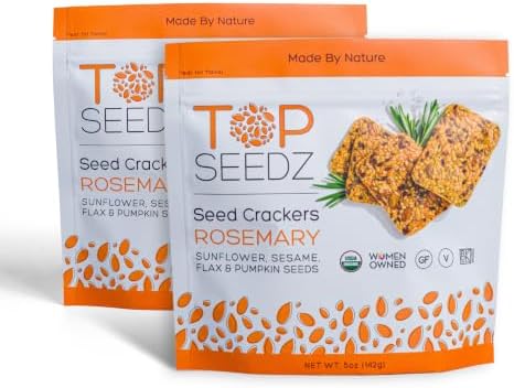 Top Seedz Organic Rosemary Seed Crackers, 5 oz, 2 Pack