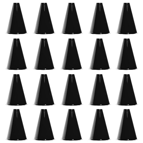 Anderson's School Spirit, Plastic Megaphones, Sports Fan Gear, Football Game, Cheerleader Accessories, Team Spirit Products, Set Of 10, 8 Inches, Blank Black #TOP1