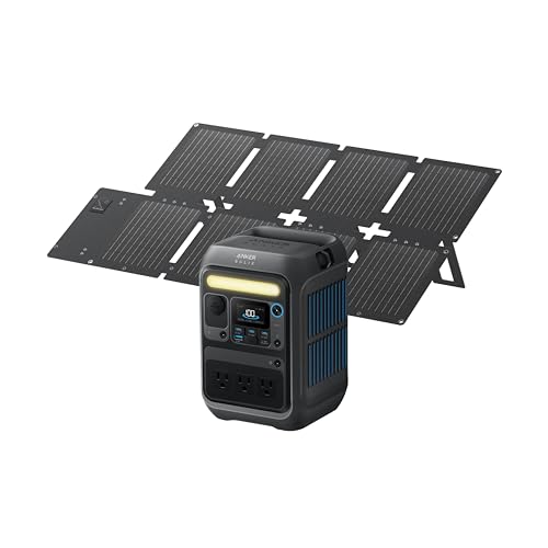 Anker SOLIX C200X Portable Power Station 230Wh with 60W Solar Panel