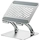 tounee Verstellbarer Tablet Ständer aus Aluminium, Doppelstangen-Design, für Tablets 4.7–16.5, iPad 12,9, tragbare Monitore & mehr (Silber)