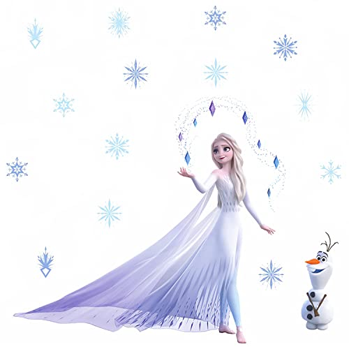 Prinzessin Wandtattoo Wandsticker Eiskönigin Schneemann Selbstklebendes...